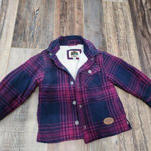 Girls Outdoor Kids Bass Pro shops Plaid snap button up coat 2T